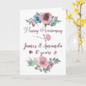 Floral Waterverf Jubileum Kaart (Gele Bloem)