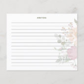 Floral Waterverf, Keukenkaart (Achterkant)