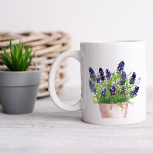 Floral Waterverf Lavender Extra Grote Beker