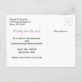 Floral Waterverf met bruiloft bespaart datum Aankondigingskaart (Achterkant)