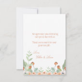 Floral Waterverf Modern Script Wedding Bedankkaart (Achterkant)