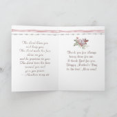 Floral Waterverf Moederdag Blessings Scripting Kaart (Binnen)