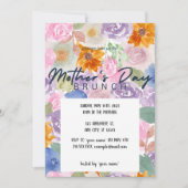 Floral Waterverf Moederdag Brunch Uitnodiging (Voorkant)