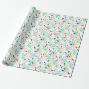 Floral Waterverf Pattern Cadeaupapier