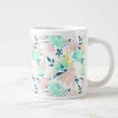 Floral Waterverf Pattern Extra Grote Beker (Rechts)