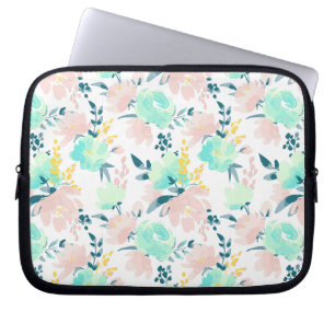 Floral Waterverf Pattern Laptop Sleeve