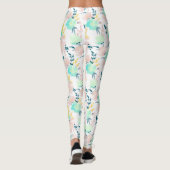 Floral Waterverf Pattern Leggings (Achterkant)