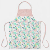 Floral Waterverf Pattern Schort (Voorkant)