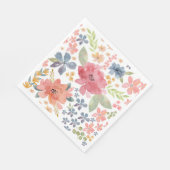 Floral Waterverf Pattern Servet (Hoek)