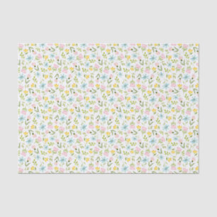 Floral Waterverf Pattern Tissuepapier