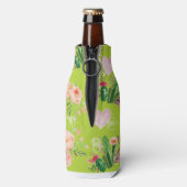 Floral waterverf Personalized Cactus Flesjeskoeler (Fles Achterkant)