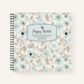 Floral Waterverf Poppies Rental Guest Book Notitieboek (Voorkant)