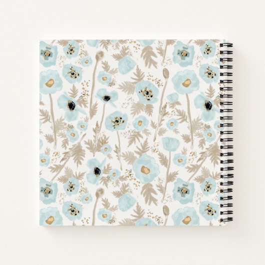 Floral Waterverf Poppies Rental Guest Book Notitieboek (Achterkant)