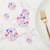 Floral Waterverf Roze Blauw Confetti (Groep)