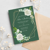 Floral Waterverf Sage Green Rustic Boho Wedding Kaart