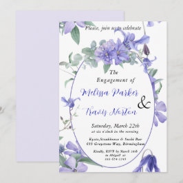 Floral, waterverf schendt Engagement Party Kaart