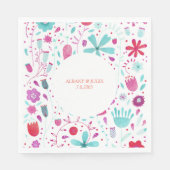 Floral-Waterverf Servet (Voorkant)