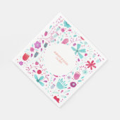 Floral-Waterverf Servet (Hoek)