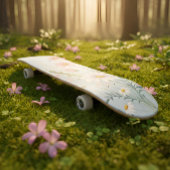Floral Waterverf Skateboard | botanisch ontwerp