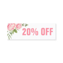 Floral waterverf trendy roze roze roze kaart