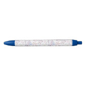 Floral Waterverf Unicorn Pattern Zwarte Inkt Pen (Voorkant)