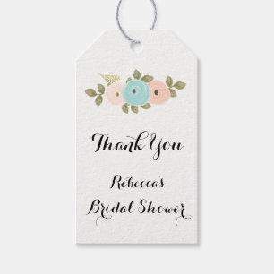 Floral Waterverf Vrijgezellenfeest Gift Favor Tag Cadeaulabel