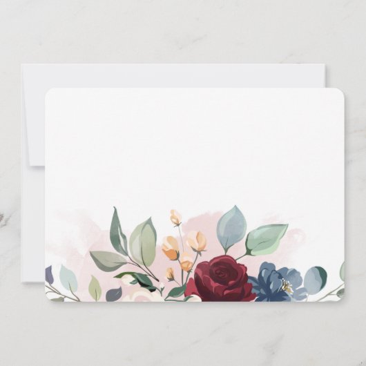 Floral Waterverf Vrijgezellenfeest Kaart (Achterkant)