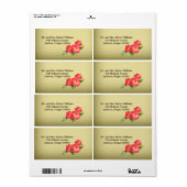 Floral Waterverf Wedding Address Label (Full Sheet)