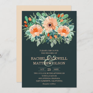 Floral Waterverf Wedding Kaart