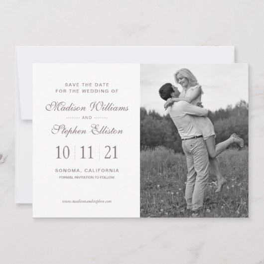 Floral-Waterverf | White Anemone - Save the Date (Voorkant)