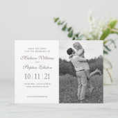 Floral-Waterverf | White Anemone - Save the Date (Staand voorkant)
