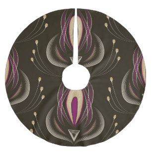 Floral Wave stijlvolle achtergrond Kerstboom Rok