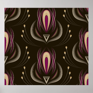 Floral Wave  stijlvolle achtergrond Poster