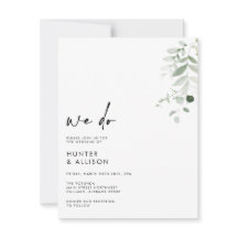 Floral We doen een huwelijksuitnodiging