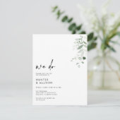 Floral We doen een huwelijksuitnodiging Kaart (Staand voorkant)