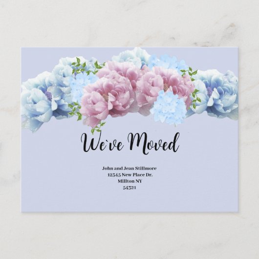 Floral We hebben Briefkaart verplaatst (Voorkant)