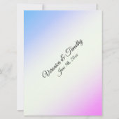 Floral Weddenschap Dual Blue / Roze Kaart (Achterkant)