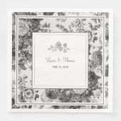  Floral Weddenschappen & Date Classic Servet (Voorkant)