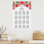 Floral Wedding 16 Tafelzitje Poster (Keuken)