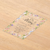 Floral Wedding Acryl Uitnodigingen (Laagn)