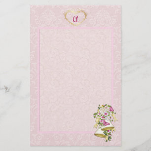 Floral Wedding Bells Briefpapier
