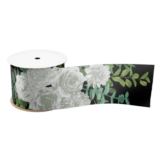 Floral Wedding Black and White Rose Lint (Spoel)