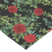 Floral Wedding Black & Red Peony Roos Tafelkleed (Gekanteld)