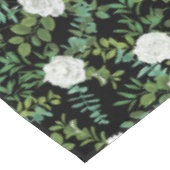 Floral Wedding Black & White Peony Roos Tafelkleed (Gekanteld)