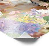 Floral Wedding Border  Afbeelding Foto Afdruk (Hoek)