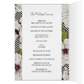 Floral Wedding Ceremony-programma's (Binnen (Links))
