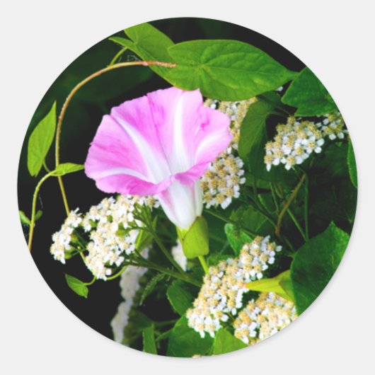 Floral Wedding Envelope Seal Sticker Large (Voorkant)