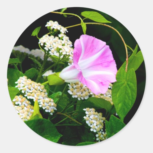 Floral Wedding Envelope Seal Sticker Large (Voorkant)