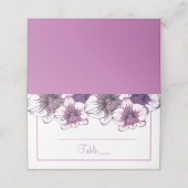 Floral Wedding Escort Paarse Orchidee Bloemen (Buitenkant ongevouwen)