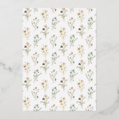 Floral Wedding Folie Uitnodiging (Achterkant)